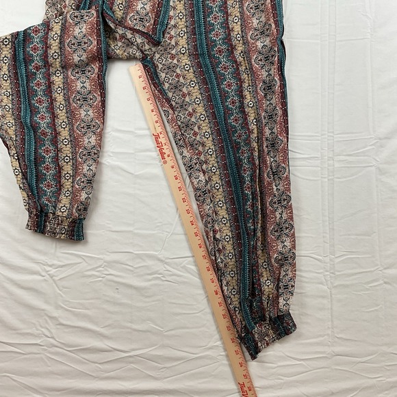 Shosho Womens Boho Pants Small Rayon Festival Hippie Gypsy Y2K Lounge Retro - Picture 5 of 5